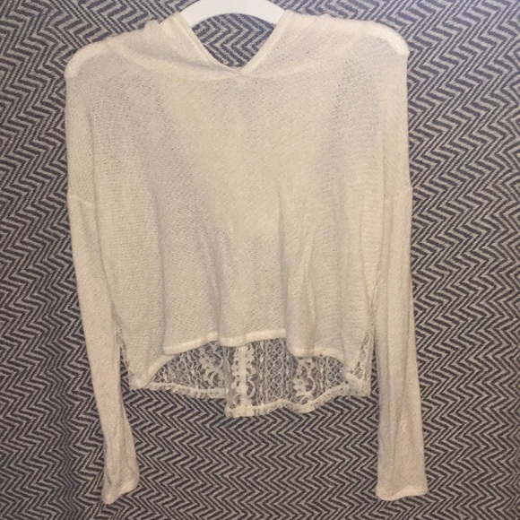 abercrombie kids Other - Sheer white lace hoodie